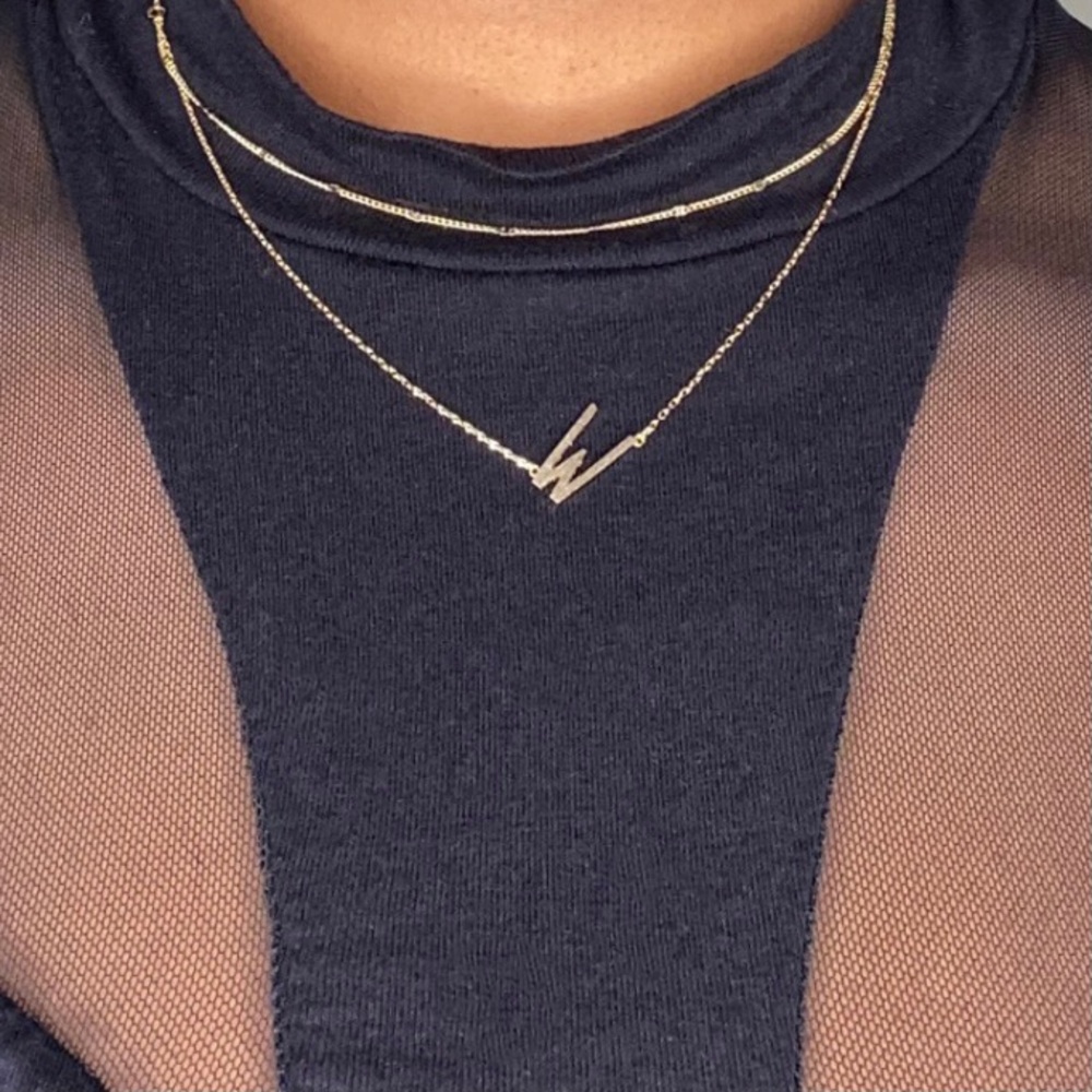‼️Trendy Initial “W” Gold Initial Necklaces